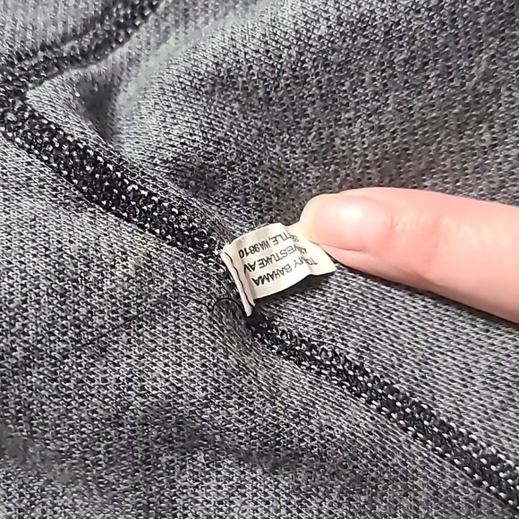 Tommy Bahama Gray Zip Up Sweater with Contrast Stitching - Picture 9 of 9